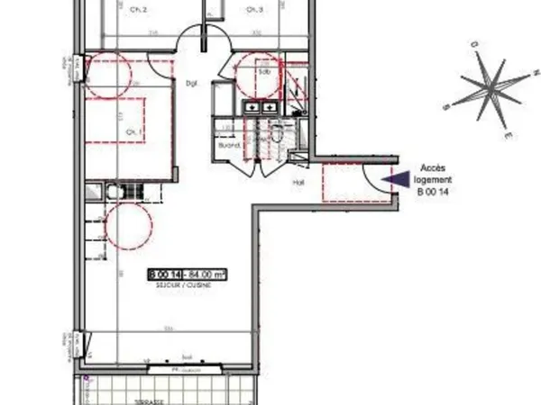 Appartement 4 pièces 84 m²