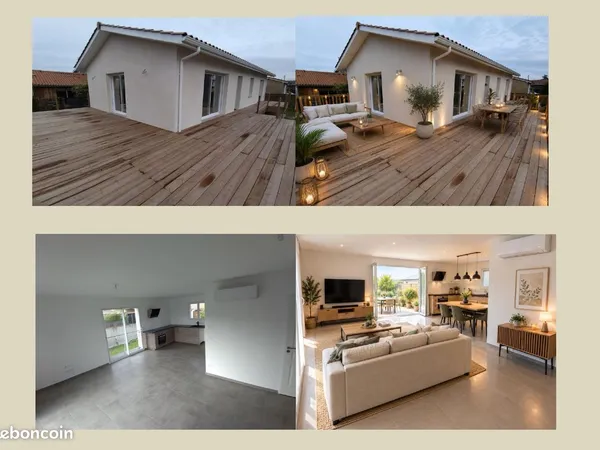 Maison 2024 - 3 chambres - 89 m² - terrasse bois 70 m² - Gujan-Mestras centre