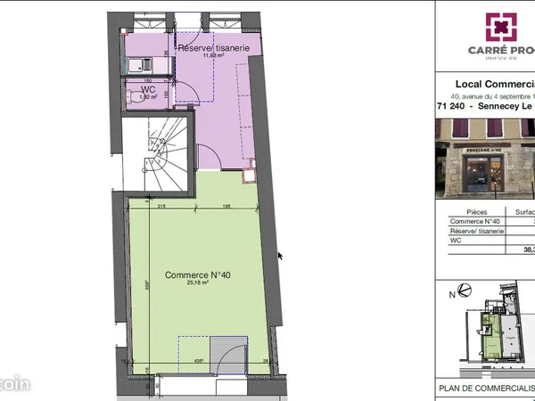 Local commercial 38 m²