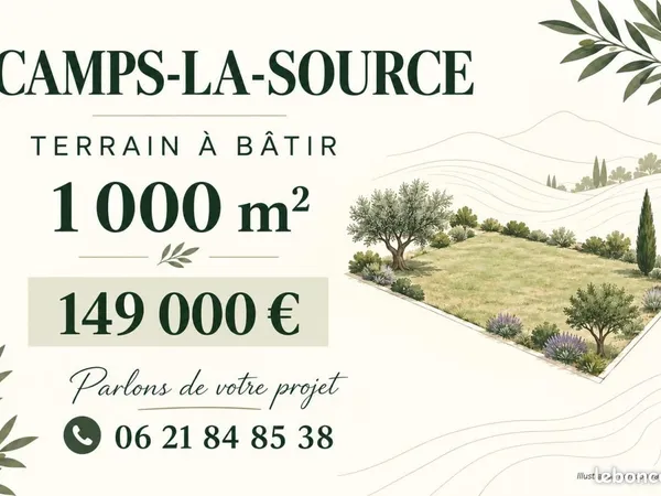 Terrain 1 000 m² Camps La Source