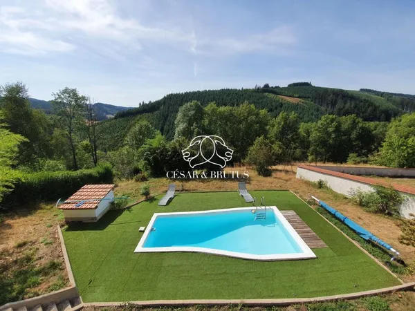 Vends maison de maître - 200 m² - 9 pièces, 6 chambres - Saint-Vincent-de-Reins 69240
