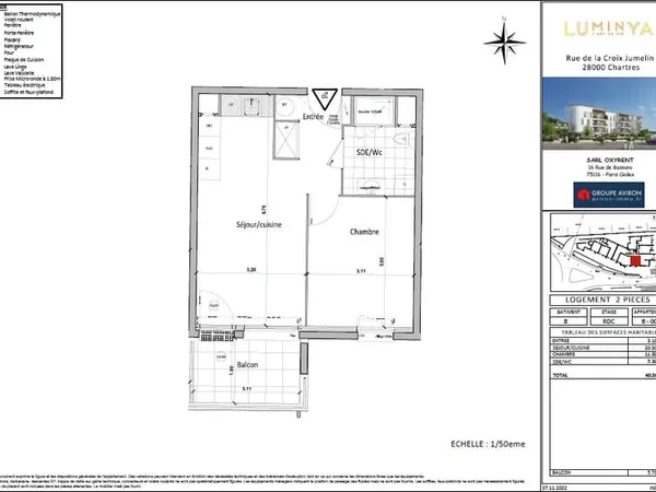 APPARTEMENT 2 PIECES AVEC TERRASSE
