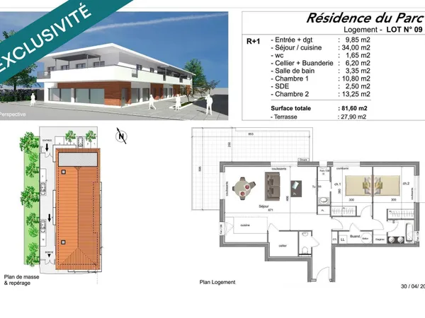 Appartement T3, plein centre, toutes commodités à pied, avec superbe balcon terrasse