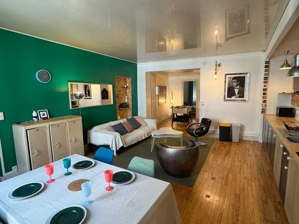 Colocation haut de gamme - 4 chambres meublées - Appartement loft de 123 m² - Hyper-centre de Saint-