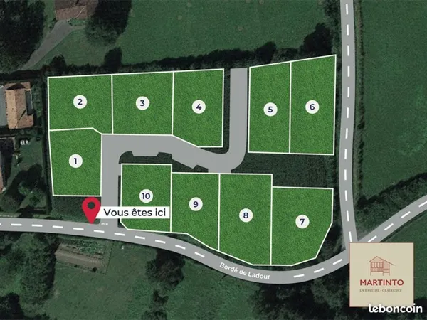 Terrain 628 m² La Bastide Clairence