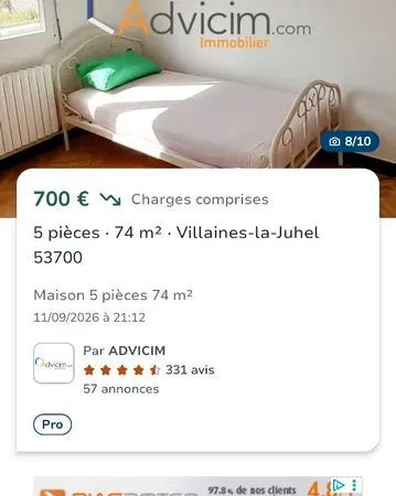 A vendre maison 6 pièces dpe c