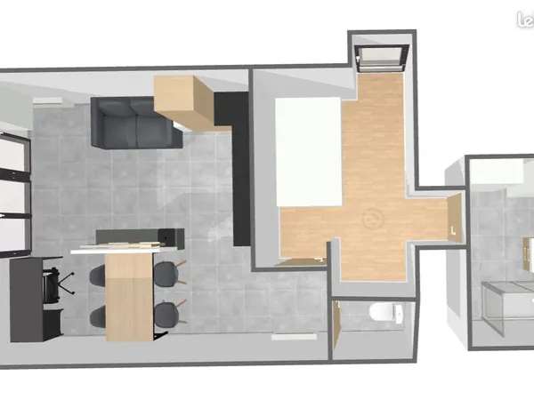 Appartement T2 non meublé 38m²