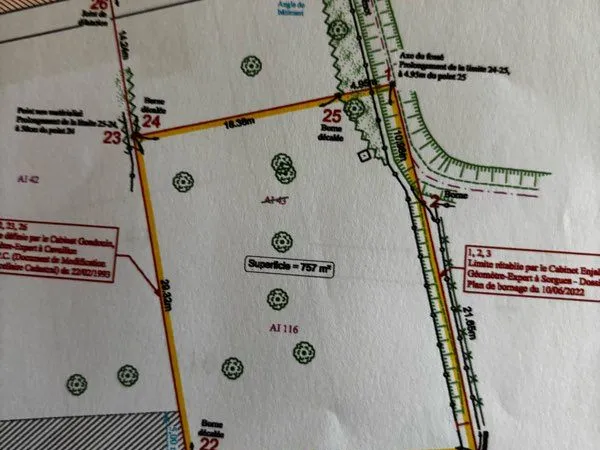 Terrain constructible avec permis accordé