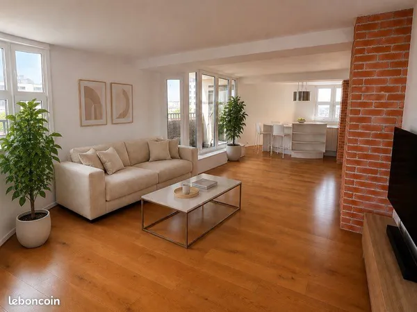 Appartement 102m2 refait neuf dernier étage