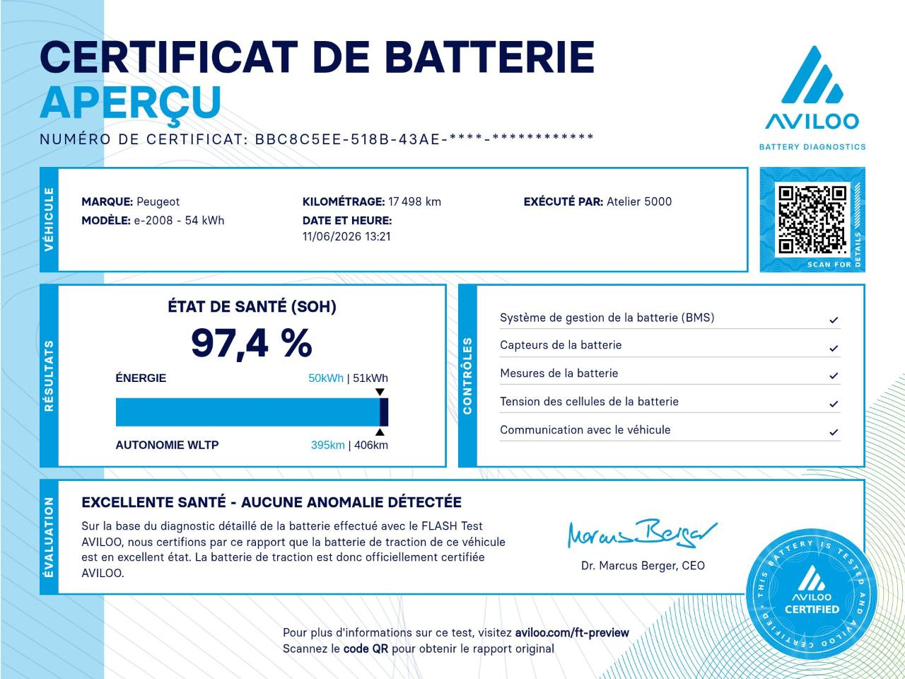 Peugeot 2008 e-2008 allure electrique 156 ch batterie 54 kwh — photo 22