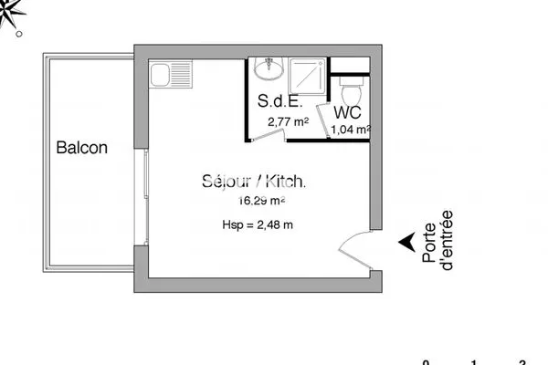 Appartement meublé 1 pièce 20 m²