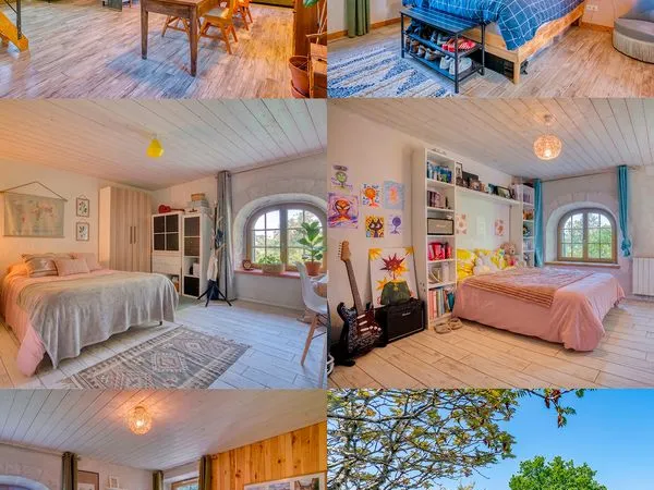 Maison en pierre et Gîte sur 6 hectares, Villeréal