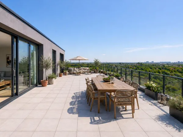 Grand 3 pièces au dernier étage avec très grande terrasse exposé Sud-Ouest  À 300m Gare de Meudon 