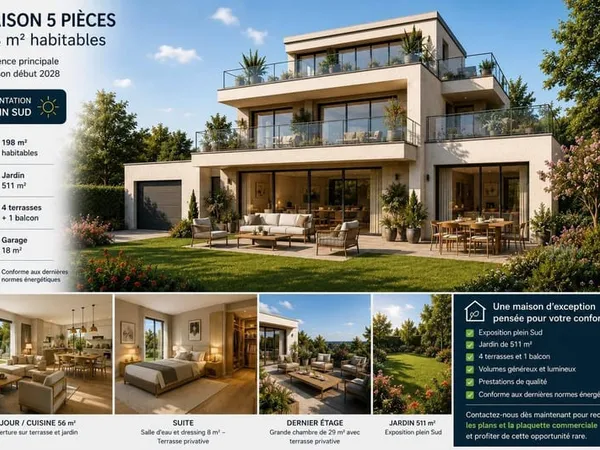 Maison 5 pièces 200 m²