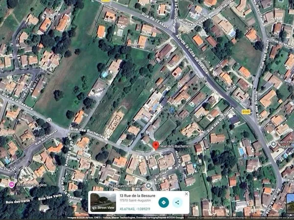 Terrain à bâtir de 385 m2 au prix de 84700 € à SAINT-AUGUSTIN.