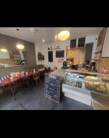 Fond commerce. Restaurant epicerie