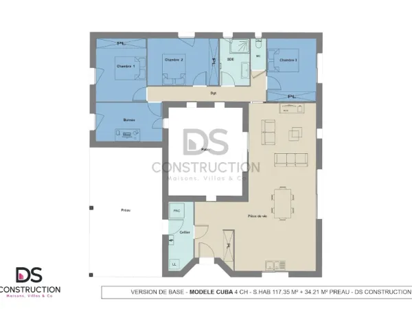 Maison neuve 6 pièces 117 m²