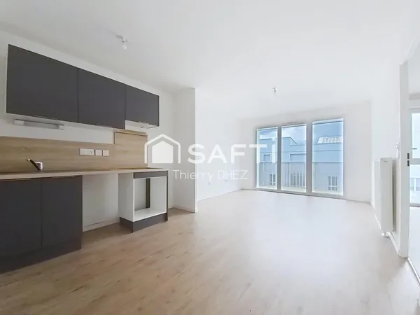 T2 41m² de 2022 au dernier étage avec balcon, vue dégagée et frais de notaire réduits !