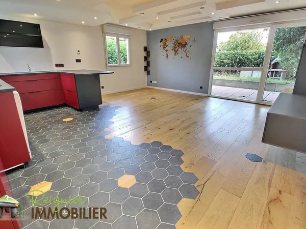 REIGNIER CENTRE  Appartement T3 de 69,50 m² en rez-de-jardin