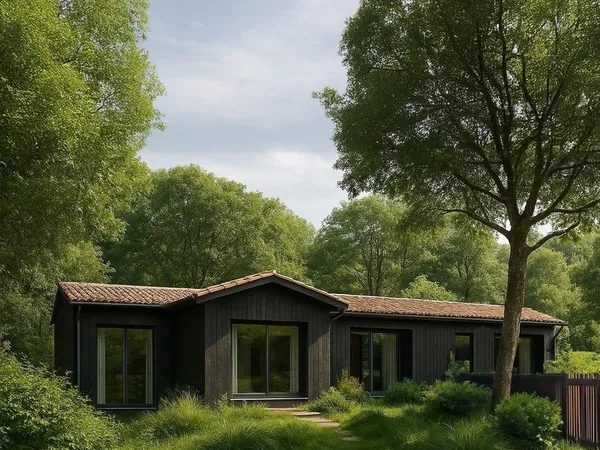 Terrain à bâtir pour maison en bois contemporaine - PC accordé