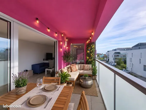 Appartement T3, 65m2 avec terrasse sud-ouest - Arrêt de tramway Neustrie, à 450m