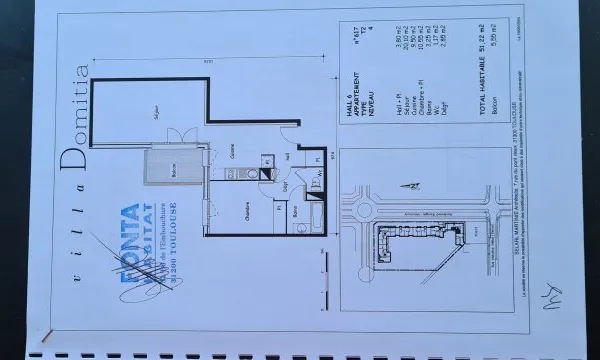 Vends appartement Toulouse (31) - 1 chambre, 52m²