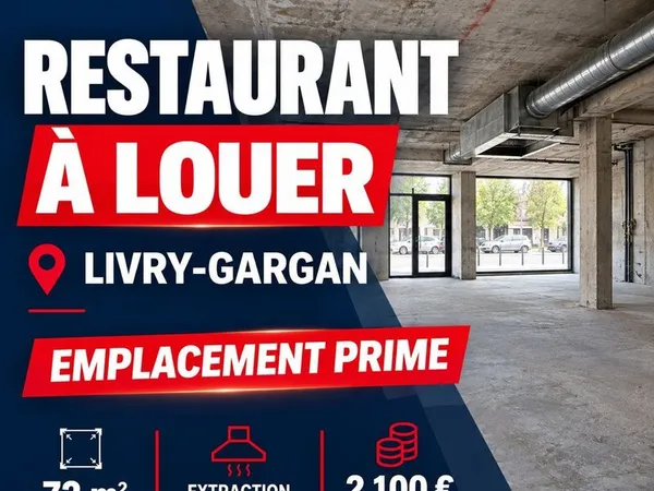 Local 72 m² LIVRY GARGAN