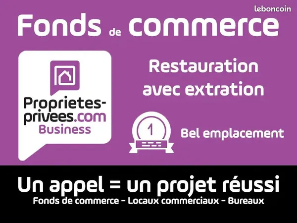 Fonds de commerce restaurant 70 m²