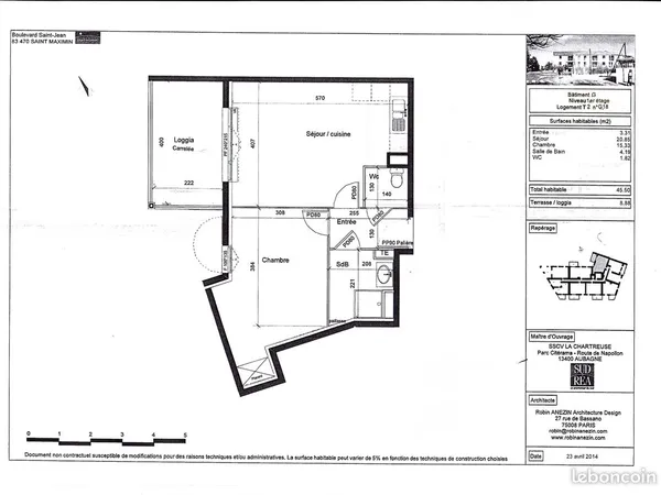 Loue appartement T2