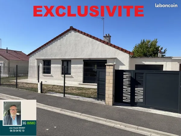 Vente | Maison de plain-pied | 3p | 2ch | 68 m² | Romilly-sur-Seine | Terrasse · Jardin