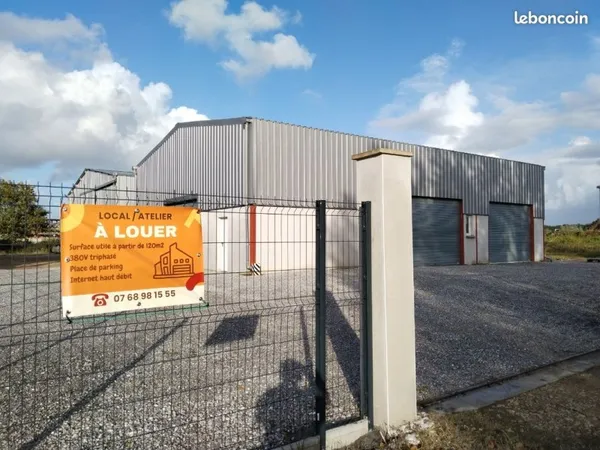 Location atelier local box de 100m2
