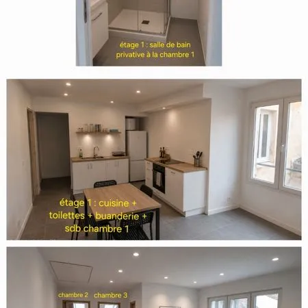 Coloc 3 chambres 3 salles de bain - coeur centre ville gare à 6 min