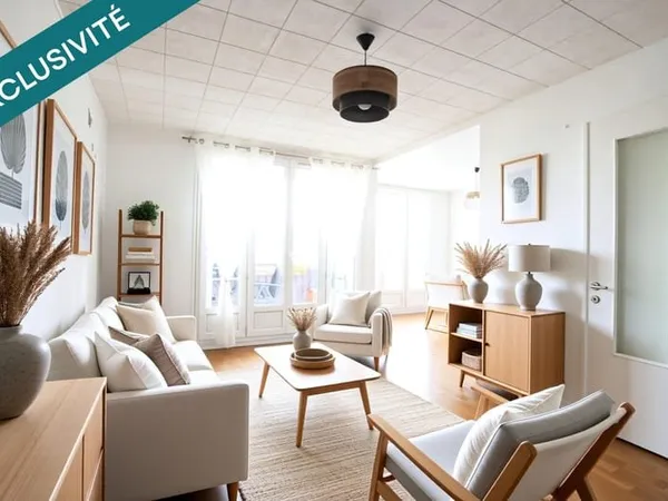 Appartement 5 pièces de 83m² avec place de parking privative et cave