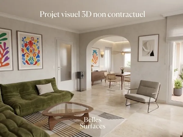 Attique avec balcon et garage
