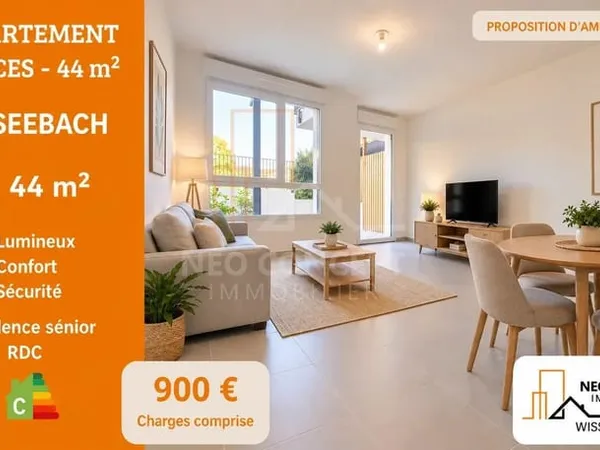 Appartement 2 pièces 44 m²