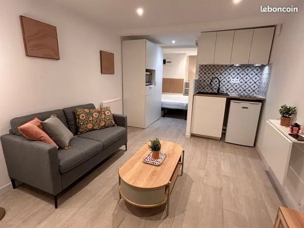 Studio meublé rénové + terrasse St Michel (particulier)