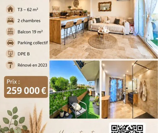 Appartement T3 rénové