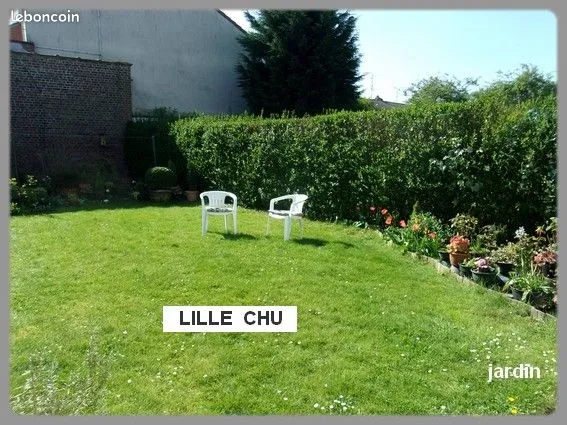 MAISON LILLE CHU F4 semi individuelle ,garage attenant, agreable jardin, extension et surrélévation 