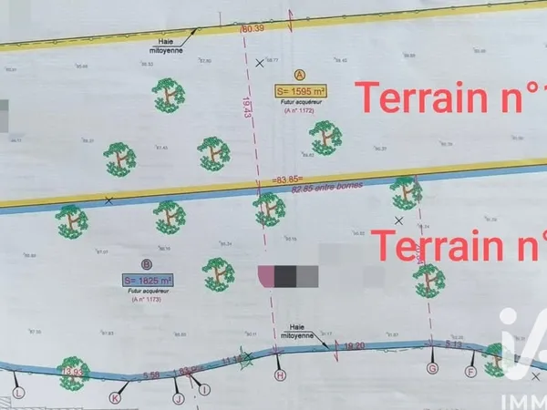 Terrain 1595 m²