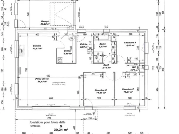 Maison récente à louer 3 chambres - Aussevielle