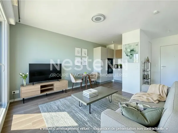 À vendre appartement 2 pièces avec terrasse, parking et cave, quartier de la Croix Bonnet à Bois d'A