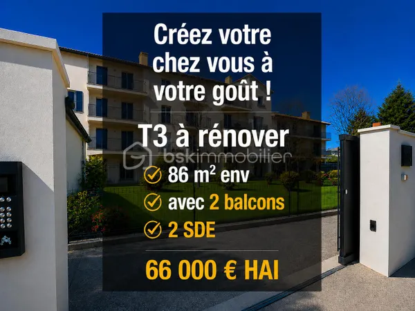 Appartement 3 pièces 86 m²