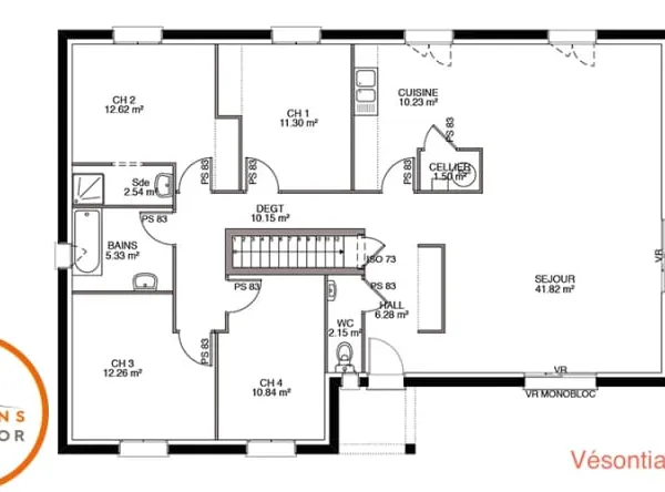 Maison neuve 5 pièces 109 m²