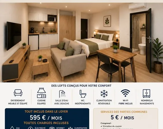 Loft meublé tout compris - Disponible 2027 - Sarlat