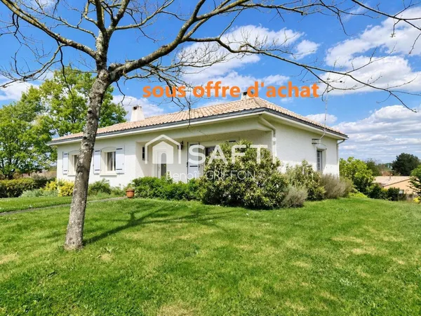 Maison 4 chambres, sous-sol, terrain 1500 m²