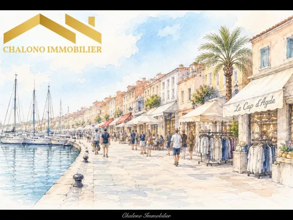 DEPT 34 - LE CAP D'AGDE, CENTRE PORT. CESSION DE BAIL COMMERCIAL