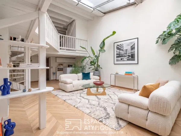 Loft et sa terrasse dans une ancienne menuiserie