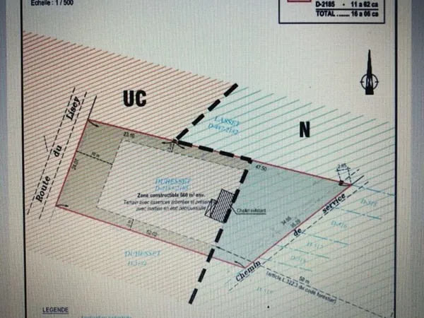 joli terrain de 1606M2 EN PREMIERE LIGNE 33590 VENSAC