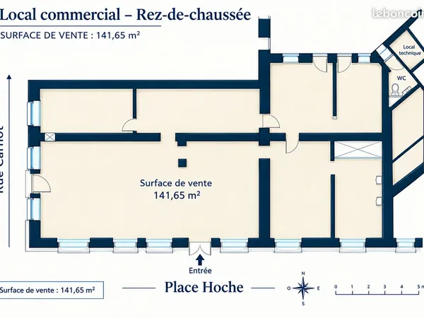 Local commercial 233 m² VERSAILLES