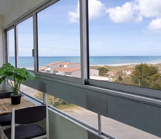 Appartement T2 vue mer/meublé/parking privé - St Hilaire de Riez - Plage des Becs